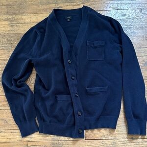 J. Crew Men's Navy Cardigan Sweater